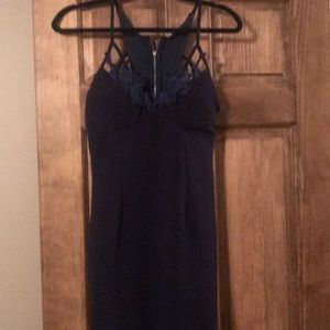Navy lacy dress. Hello Molly